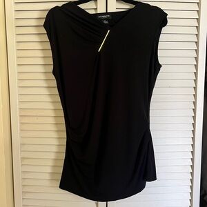 Liz Claiborne Black Drape Blouse